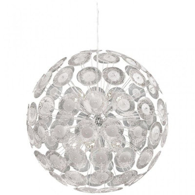 Alan Mizrahi Lighting Vistosi Disque de plafond style globe Murano Lustre