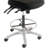 Backed Adjustable Height Ergonomic Lab Stool with Footring and Wheels