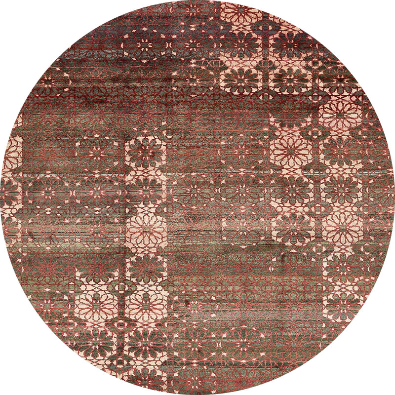Westerfeld Abstract Indoor Rug, Round 5'