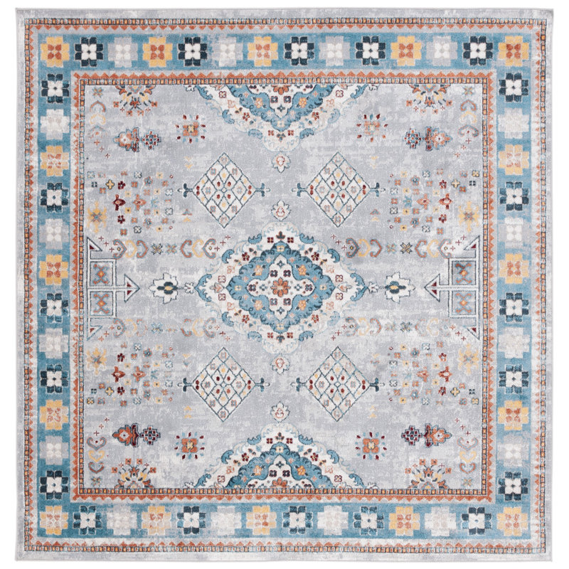 Bayside Performance Machine Washable Oriental Rug, Square 6'7"