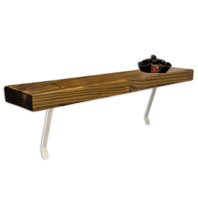 Wood Radiator Shelf with Reclaimed Wood, 4.5cm H x 130cm W x 22cm D, Tudor Oak