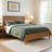 Modern Solid Wood Platform Bed with Tapered Legs, Easy Assembly, Elegant & Durable Design-1036869554-1036869559