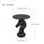 Luxueuse table d'appoint à tête de cheval avec plateau en faux marbre, parfaite pour les intérieurs haut de gamme et les décors somptueux-1025844809