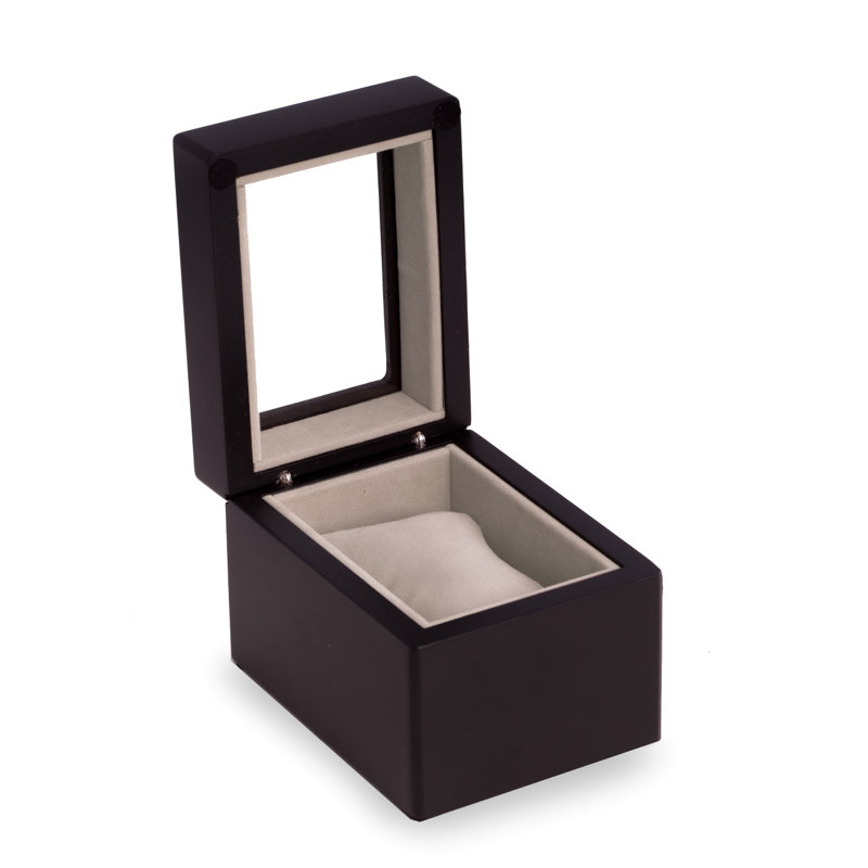 Wood Watch Box +, Matte Black