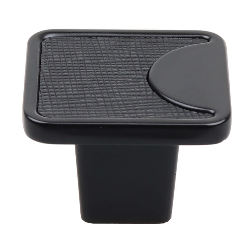 1-1/4" Length Square Knob, Matte Black, 10