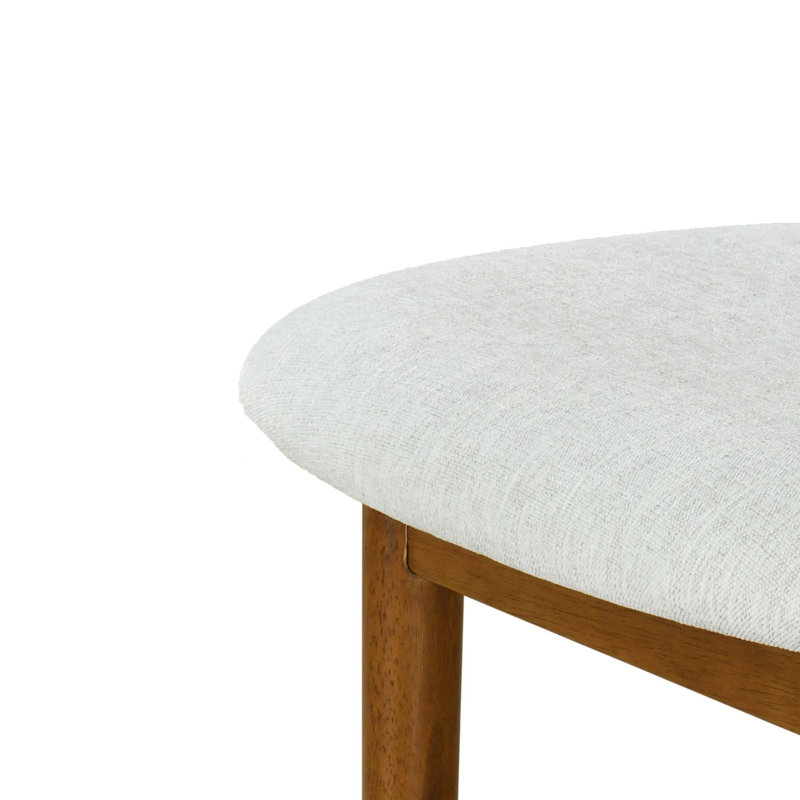Tabouret de bar en bois avec finition en noyer (ensemble de 2 pièces), Brun