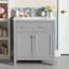 Meuble-lavabo moderne 30 po avec lavabo en céramique, portes à fermeture en douceur, tiroir escamotable et tablette réglable-1264848798