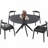 47.2" Solid Wood Round Dining Table with Intersecting X-Shaped Pedestal Base-1801710002