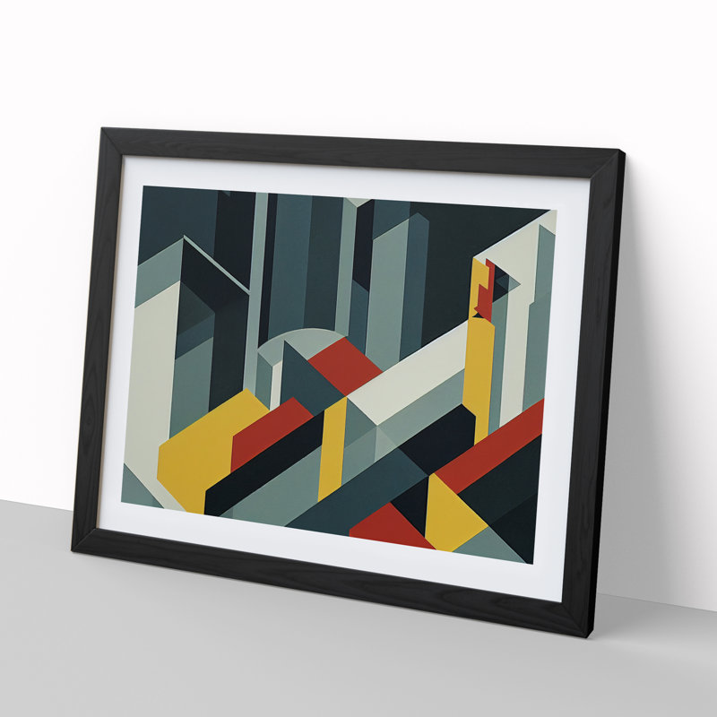 Modern Architecture Vol.1 Abstract - Framed Print, Black Framed, 46cm H x 64cm W x 2cm D