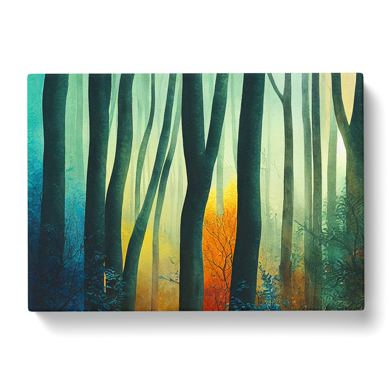 Beauteous Colourful Forest - Wrapped Canvas, 40cm H x 60cm W x 3cm D
