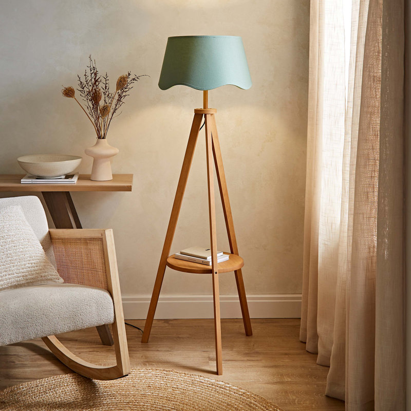 147cm Satin Tripod Floor Lamp, No, Green