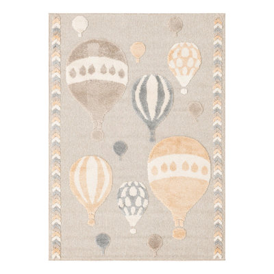 Unique Loom Balloons Whimsy Kids Rug