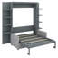 Armoire lit escamotable en bois avec tablettes de rangement et canapé-1538049898