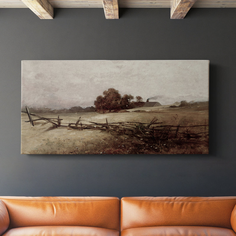 Série paysage - DCCLVI - Toile tendue avec châssis - Prêt à accrocher, H 24 po x l 48 po
