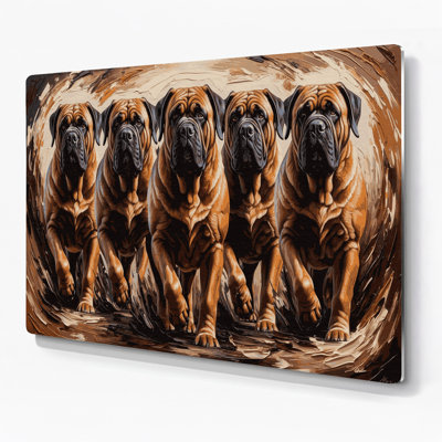 Dogs Mastiff Black Metal Wall Art