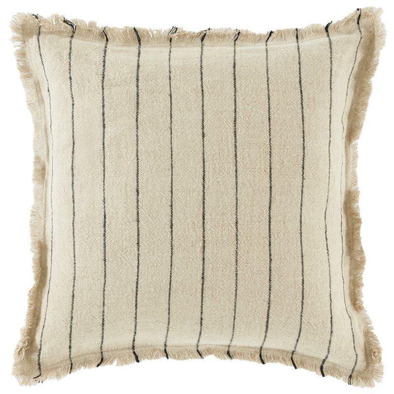 Housse de coussin réversible en lin l 20 po x H 20 po Carmelia