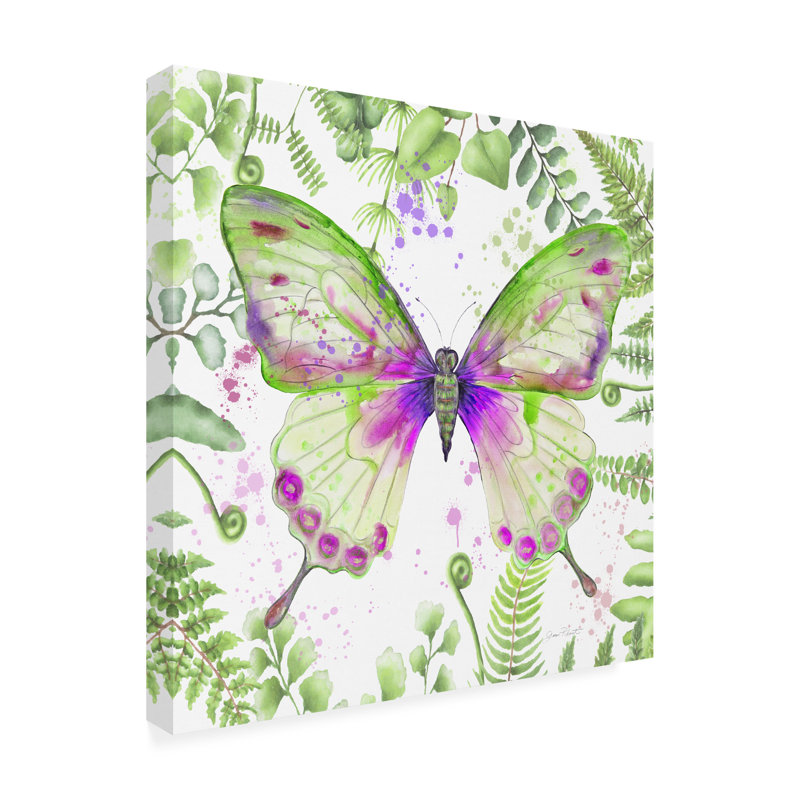 «Jean Plout Botanical Butterfly Beauty 3», art sur toile, H 35 po x l 35 po x P 2 po
