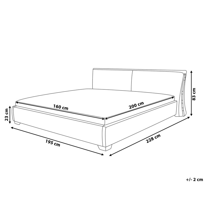 Newton Aycliffe Upholstered Bed, European Kingsize (160 x 200 cm)