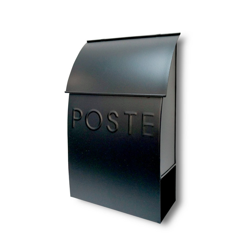 Milano Wall Mounted Mailbox, Black