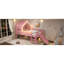 Lit mezzanine simple avec glissade, conceptions d'étoile de lune, fenêtre et lumières à DEL, rails en forme de lune de taille confortable, bois de pin pour dormir