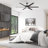 Talbert 70" Indoor Matte Black LED Ceiling Fan With Remote Control