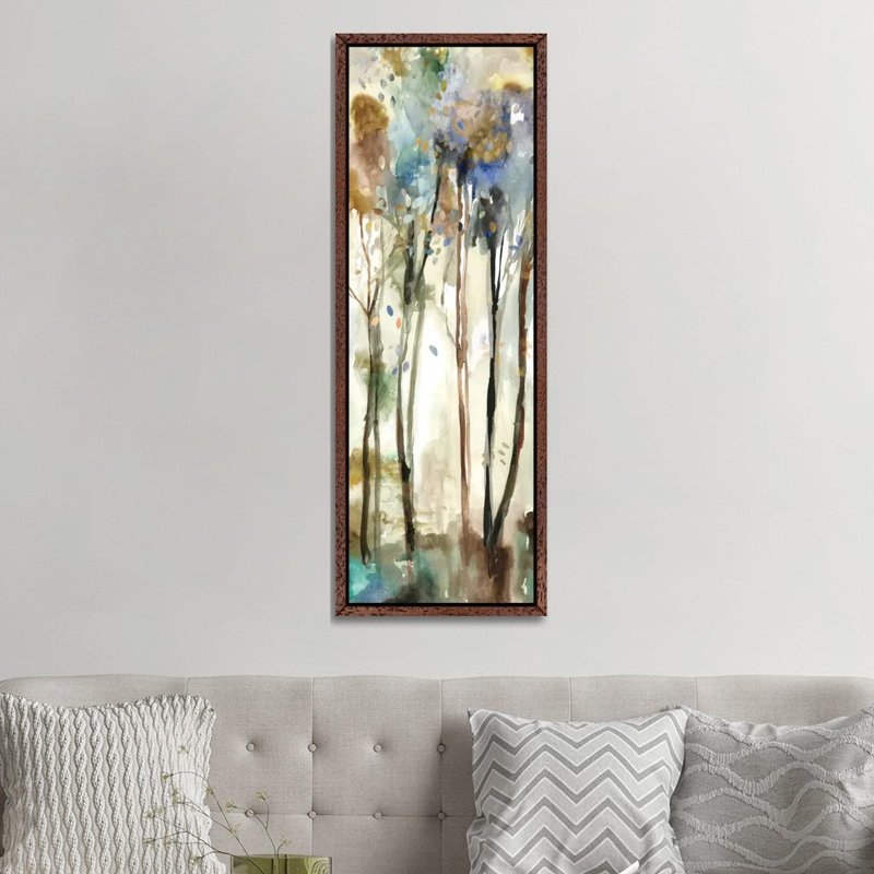 Standing Tall V by Allison Pearce - Painting on Canvas, Classic Brown Wood Framed Canvas, 30.48 cm H x 91.44 cm W