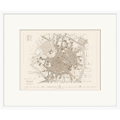 Map Series Milan Print by Lillian August