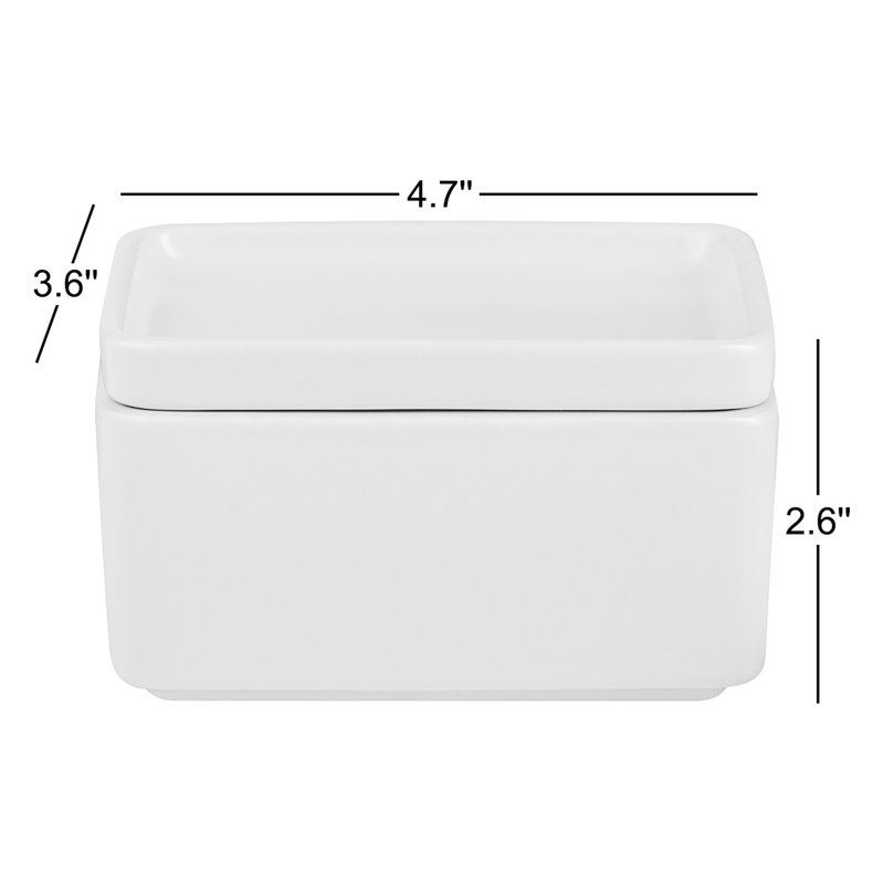 Pilar Butter Dish Or Condiment/snack Server, Moonbeam
