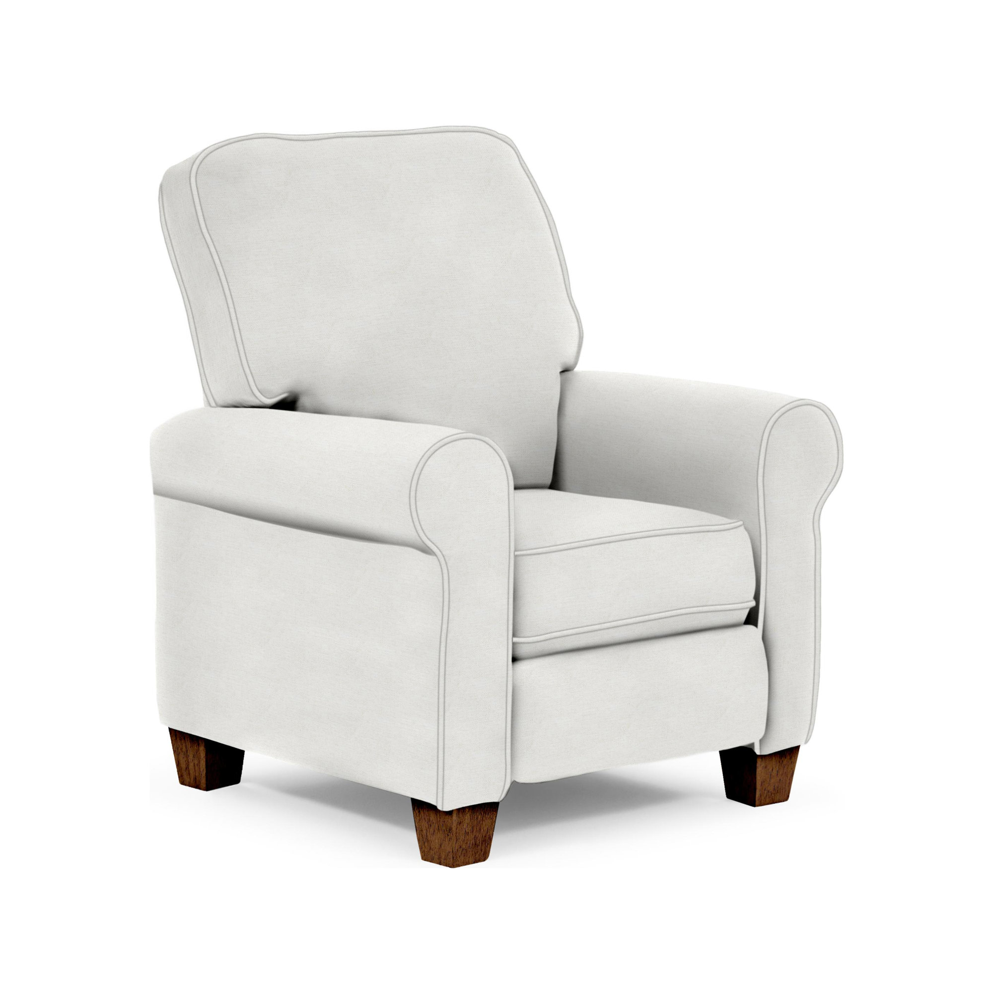 Recliner, Dark Walnut, Snow Ivory Performance