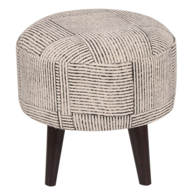 Corrigan Studio Handmade Kilim Upholstered Round Stool