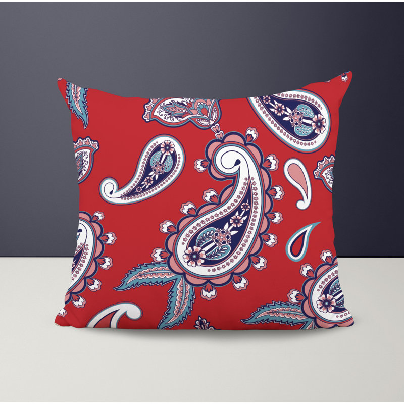 Housse et insert de coussin décoratif en polyester, L 19 po x H 19 po, Rouge