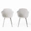 Chaise de salle à manger d'extérieur en polypropylène blanc Lotus