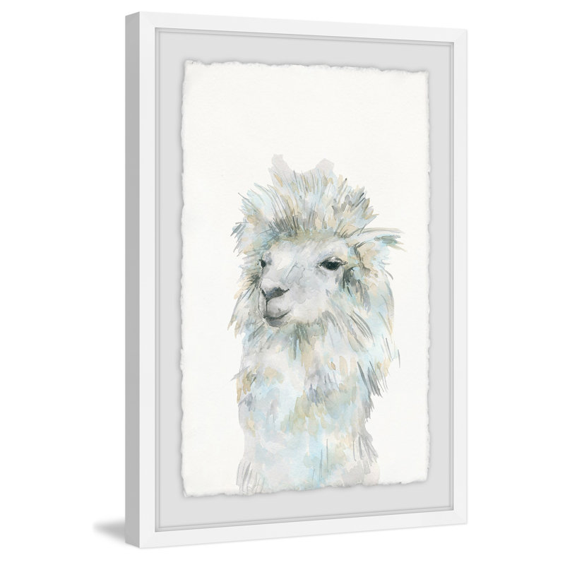Fluffy White - Single Picture Frame Painting, 91 cm H x 61 cm W x 4cm D