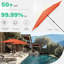  Parasol d'extérieur, parasol rectangulaire rectangulaire de 6,5 x 10 pi avec bouton-poussoir inclinable et manivelle, parasol de table de marché, 6 nervures robustes, protection UV pour la terrasse de la piscine, orange-648597672