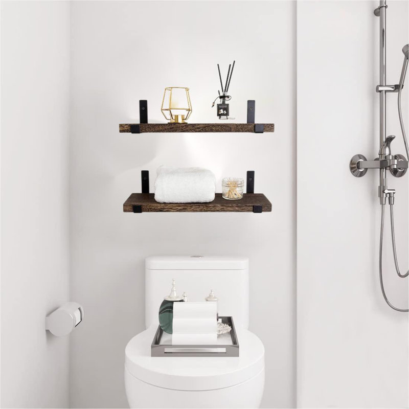 2 Piece Bracket Shelf, 4" H x 17" W x 5.9" D