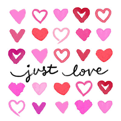 Just Love - art textuel sur toile tendue
