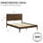 Besan Solid Wood Headboard Bed Frame-121839102-121839104