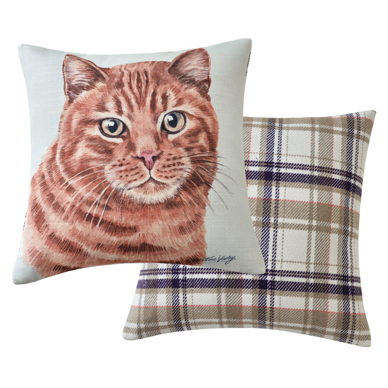 Beige Square Throw Cushion
