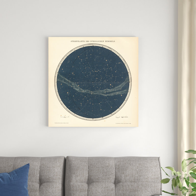 Sphère céleste nord, H 30 po x l 30 po x P 1,25 po
