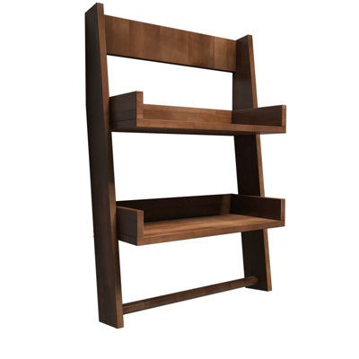 Cicero 2 Piece Solid Wood Floating Shelf with Towel Bar