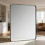 Miroir mural 24 po x 36 po, miroir rectangulaire noir, cadre en métal, miroir de coiffeuse, pour salle de bain, salon, chambre à coucher, décoration murale