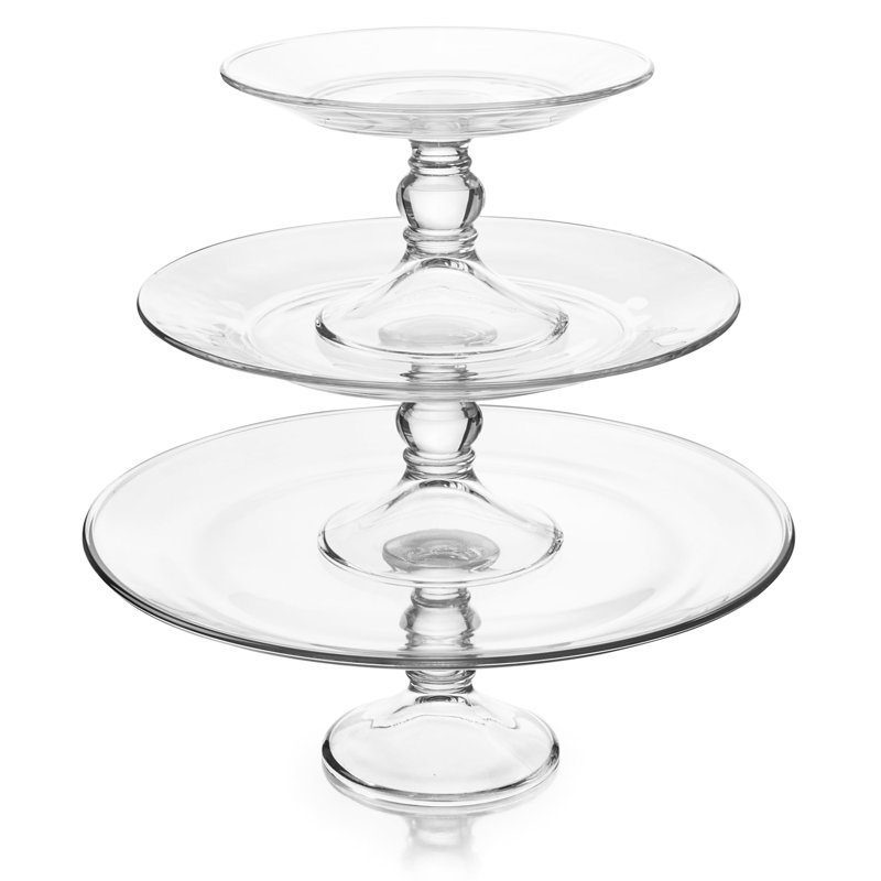 Libbey Selene 3-Tier Glass Footed Server Set