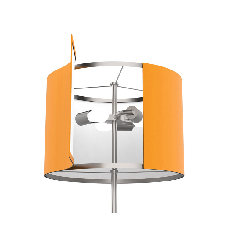 Abat-jour tambour en plastique / coton Drum, Orange