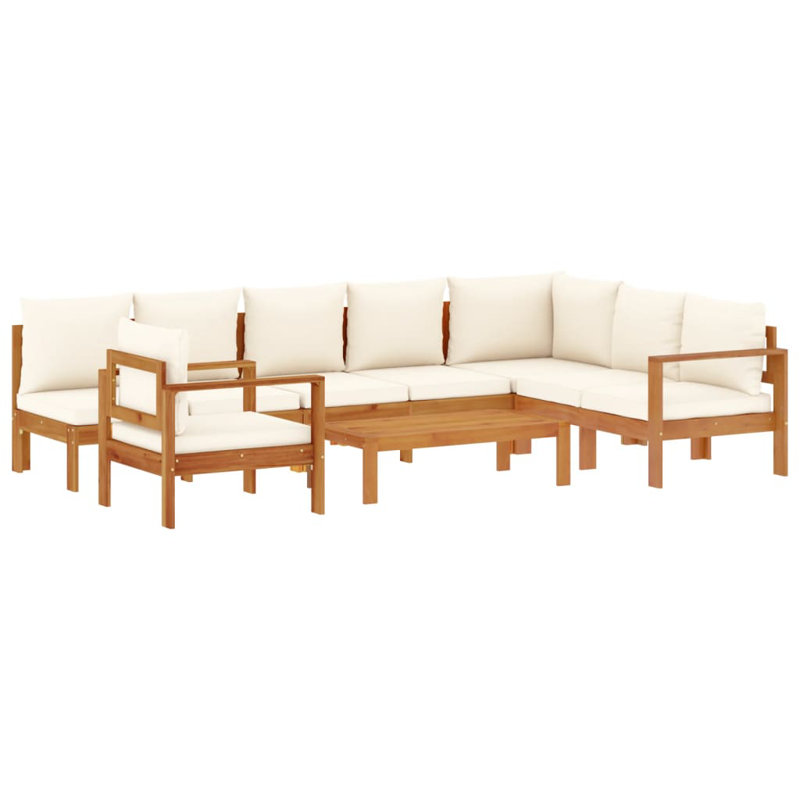 Wicker 9 - Person Garden Lounge Set with Cushions