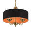 Lustre suspendu en laiton antique 3 lumières-1467851220