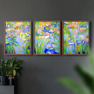 Étude florale CLxxxv -Set de 3 estampes numériques giclées -Prêt à accrocher
