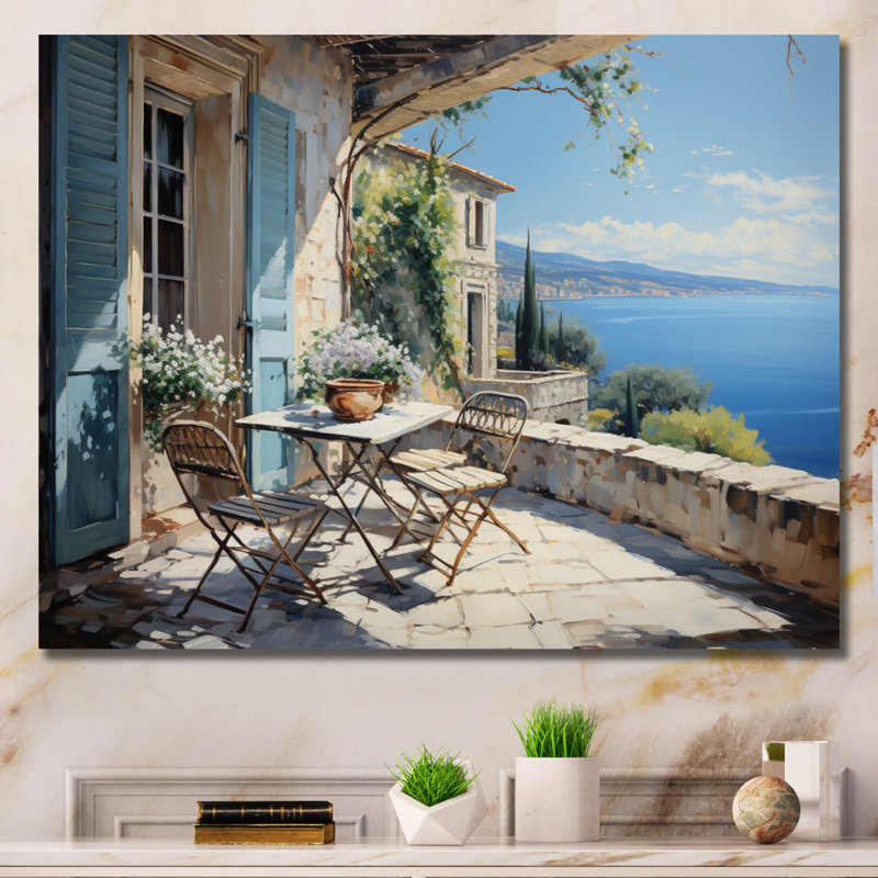 Décoration murale Marretta French Coastal à Cannes III - France, 30" H x 40" W, Cadre photo noir