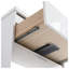 Meuble-lavabo autoportant 24 po avec lavabo en résine et 3 portes à fermeture douce, armoire en contreplaqué blanc brillant