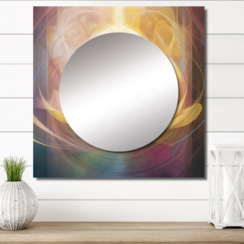 Nuccia - Miroir mural méditation carré pour chambre à coucher, 29 po x 29 po