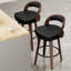 Ensemble de 2 tabourets de bar de 26,8 po à hauteur de comptoir pour îlot de cuisine avec tabourets de bar et pieds en bois massif